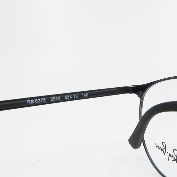 RAY-BAN RB 6375 2944 Unisex Men's Round Black - Picture 3 of 6